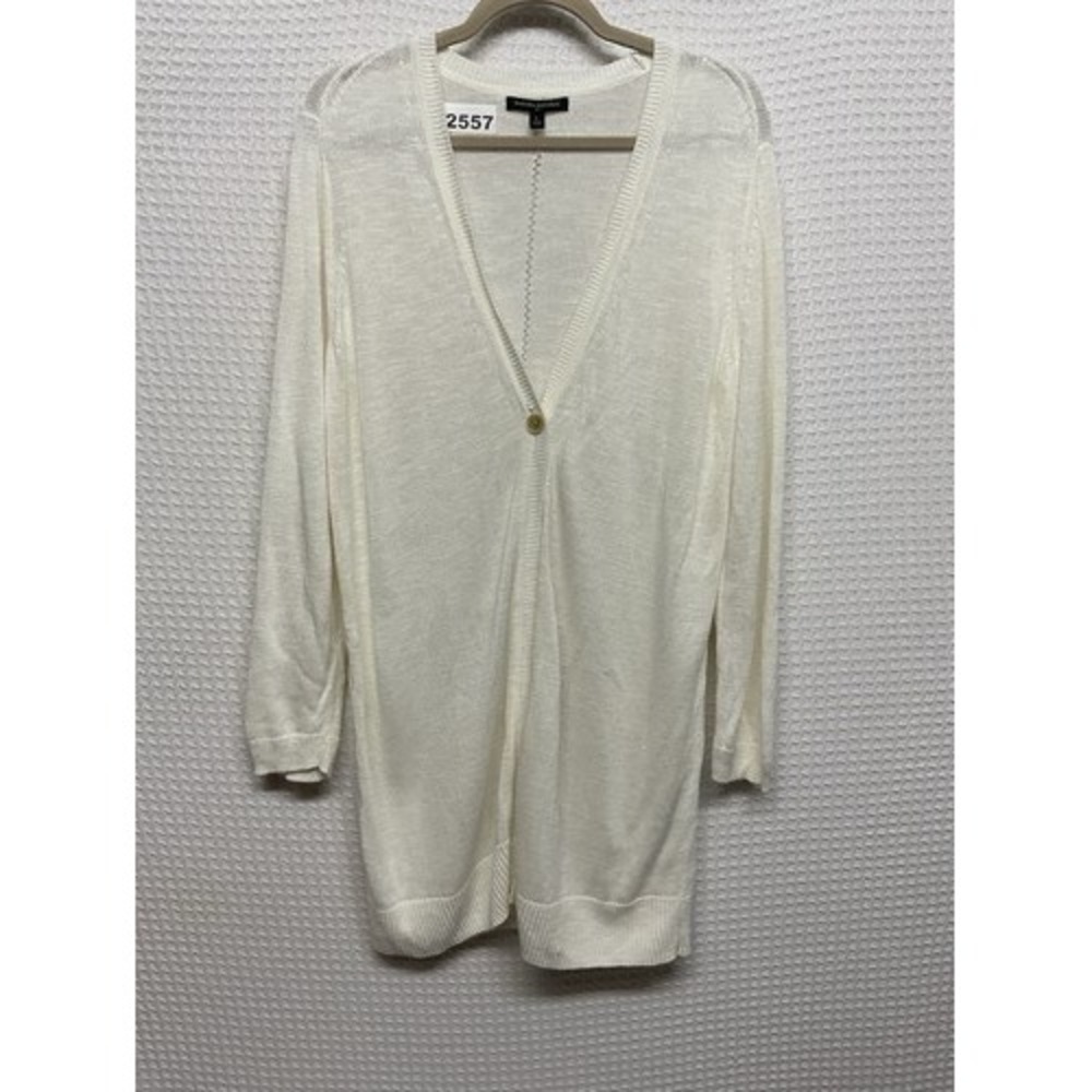NWOT Banana Republic Ivory V-Neck One Button Front Long Cardigan Women L China